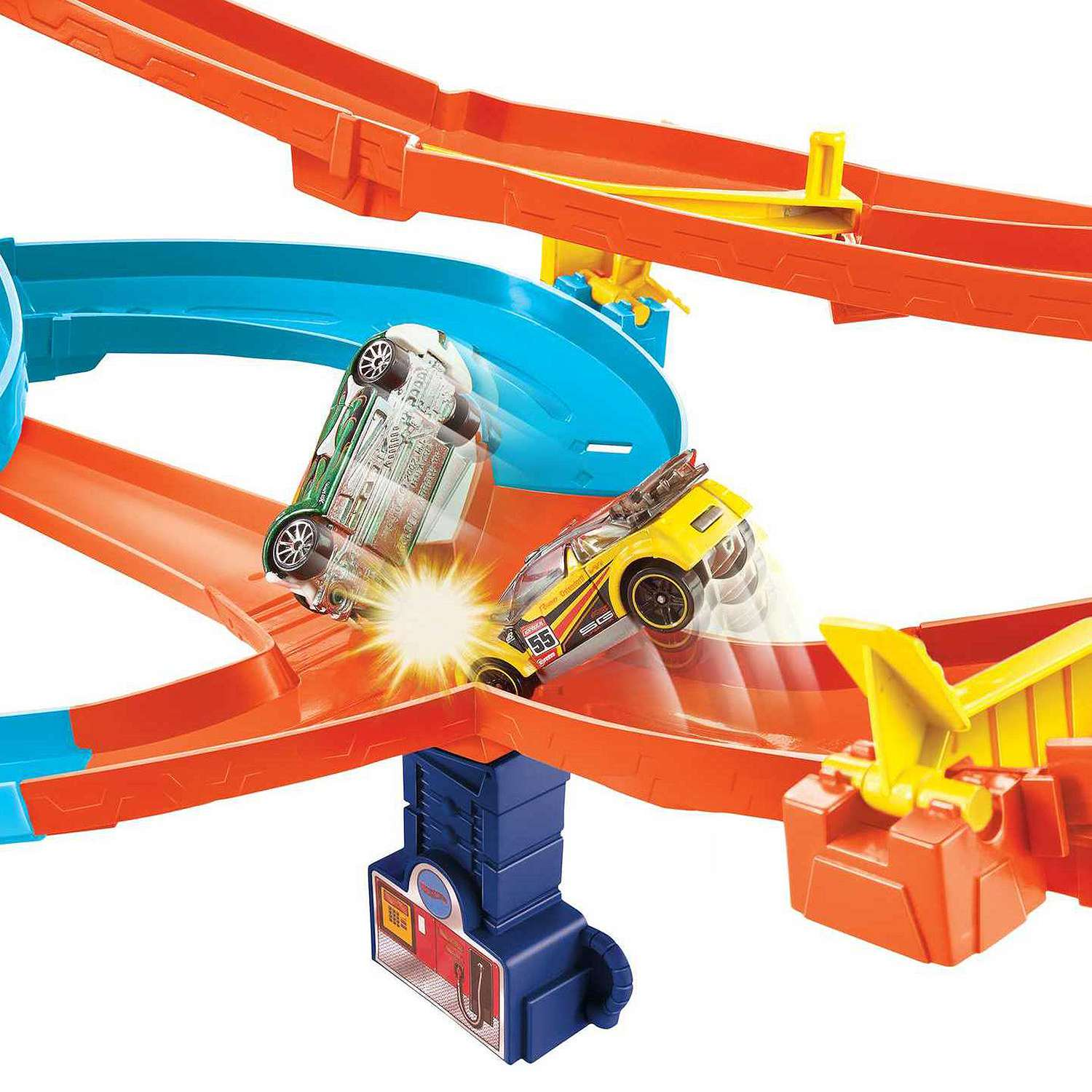 Hot Wheels Auto Lift Expressway Playset Motorized Elevators Toy Car Track 5+