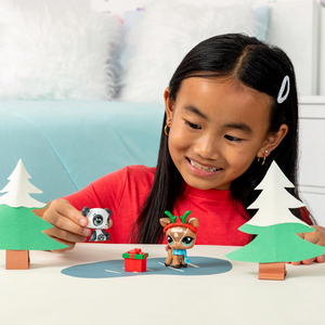 Littlest Pet Shop Winter Pals Holiday Set 2 Bobblin Pets Cute Festive Accessorie