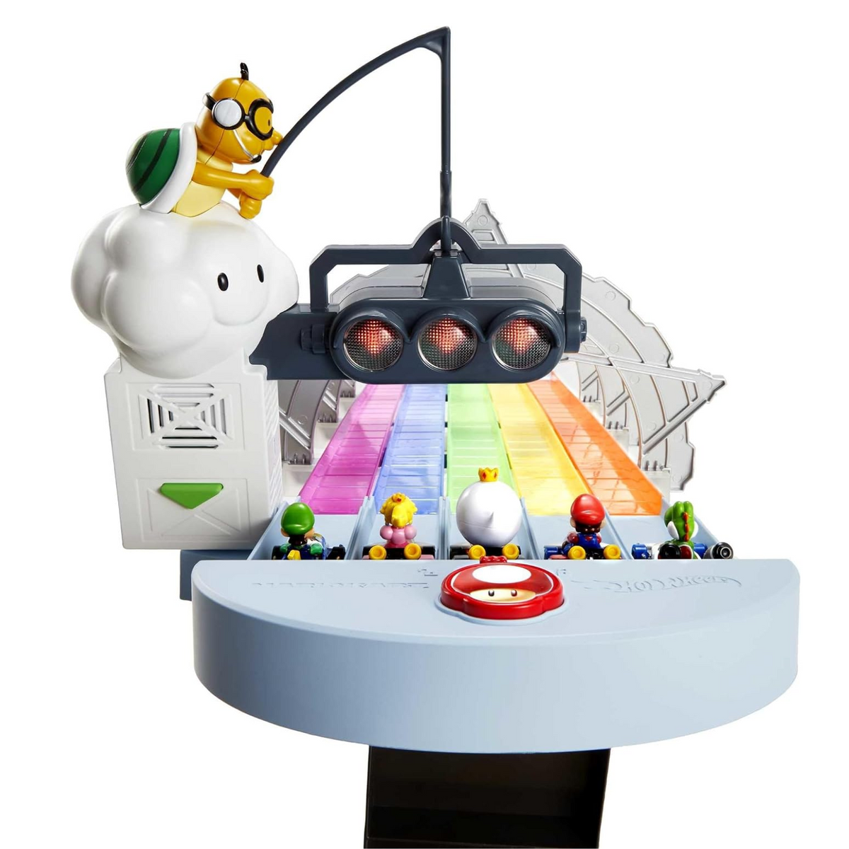 Hot Wheels Mario Kart Rainbow Road Raceway 8-Foot Track Lights and Sounds