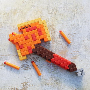 Nerf Minecraft Firebrand Axe Blaster 3 Dart Capacity Edge Ages 8 Plus Play Kids
