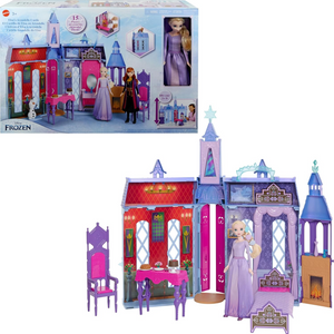 Frozen Arendelle Castle Doll House Elsa Doll 4 Play Areas 15 Accessories
