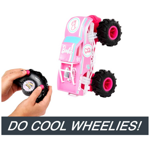 Hot Wheels Barbie Monster Truck RC Car 1:24 Scale Remote Control Vehicle Kids 4+