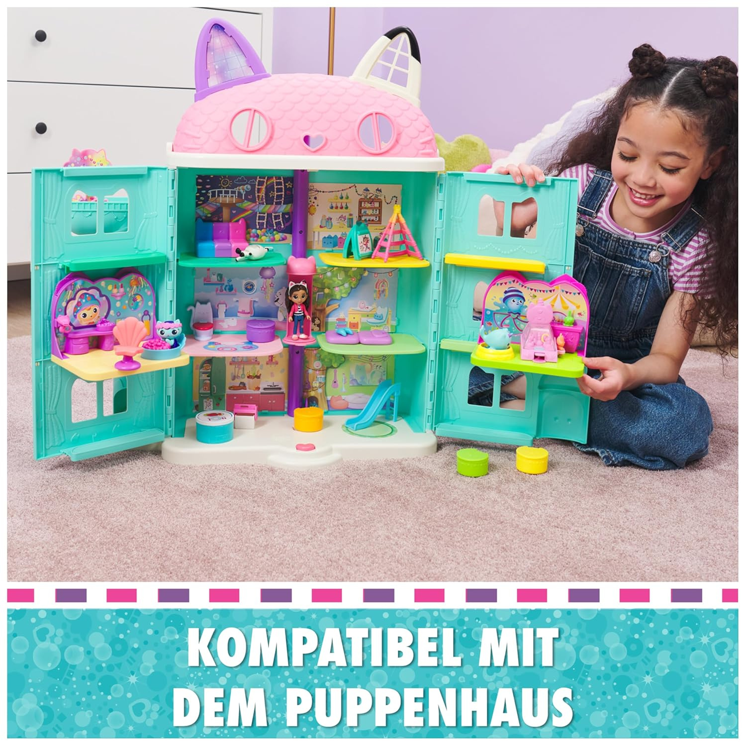 Gabbys Dollhouse Playset with Kitty Narwhal Gift for Girls Ages 3 and Up