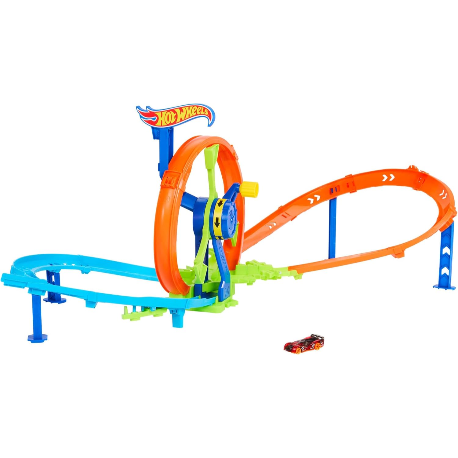 Hot Wheels Rapid Launch Loop Car Track Set Crash Zone Loop Kicker Play 4+ Toy