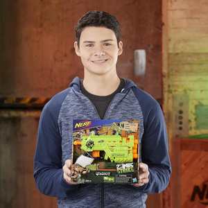 Nerf Zombie Strike Quadrot Blaster Set with 4 Darts Compact 4-Shot Foam Gun Toy