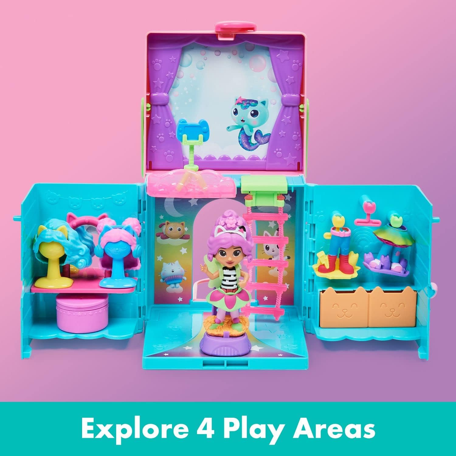 Gabby Dollhouse Dress Up Closet Playset with Figure Accessories Toy Age 3 Plus