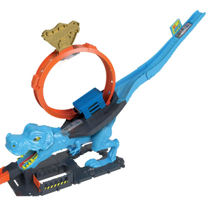 Hot Wheels City T-Rex Chomp Down Track Set Race Loop Stunt Car Action 4+