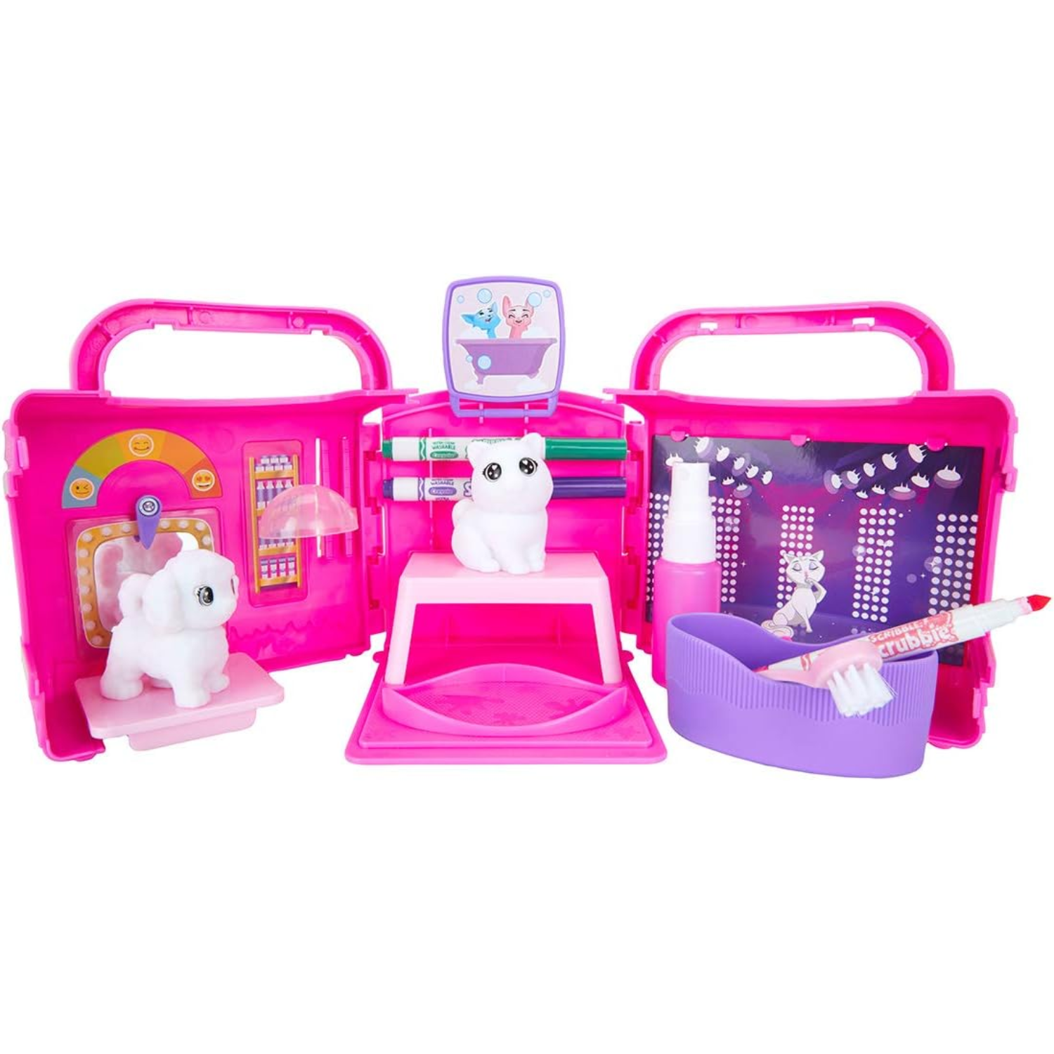 Crayola Scribble Scrubbie Pets Salon Playset with Washable Markers for Kids 4+