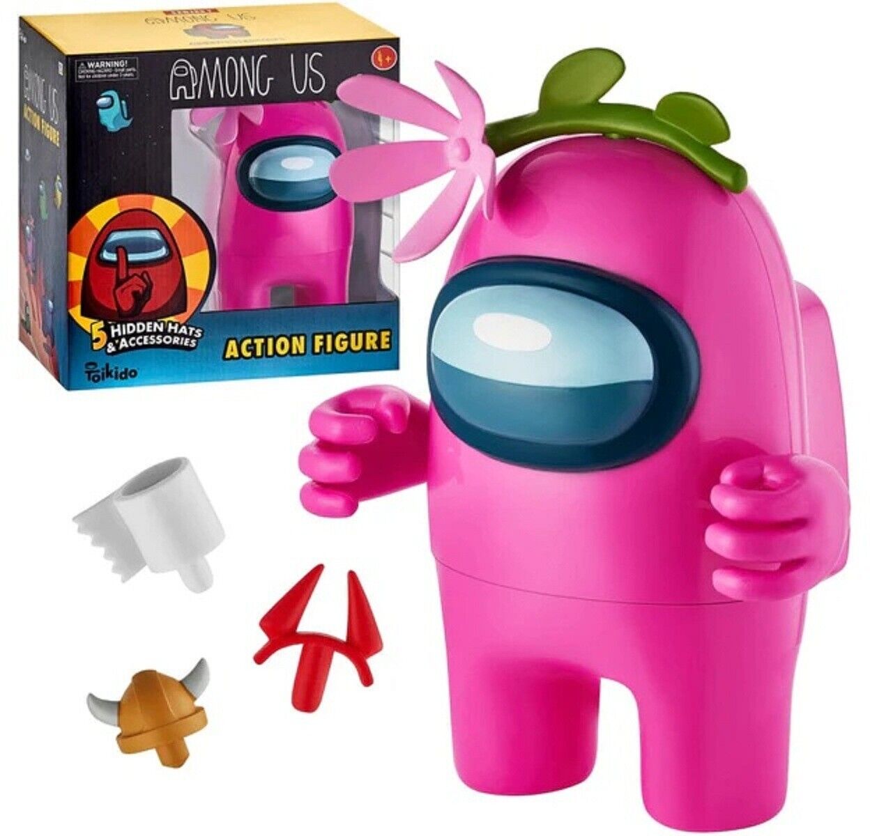 Among Us Crew Action Figure 17CM with 5 Hidden Hats And  Accessories Video Game