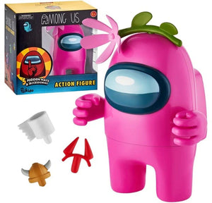 Among Us Crew Action Figure 17CM with 5 Hidden Hats And  Accessories Video Game