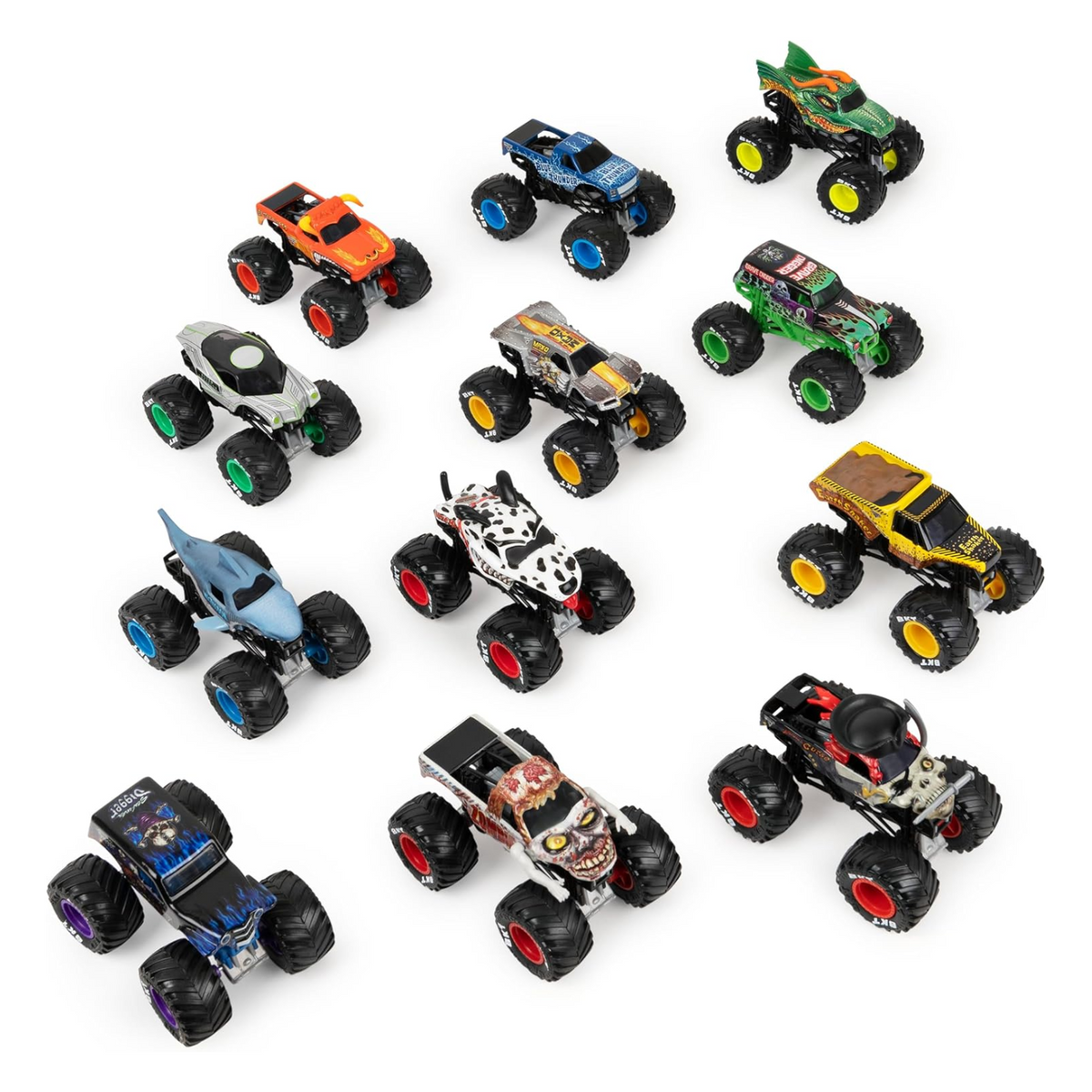Monster Jam 12-Pack of 1:64 Scale Die-Cast Monster Trucks New Toy Grave Digger