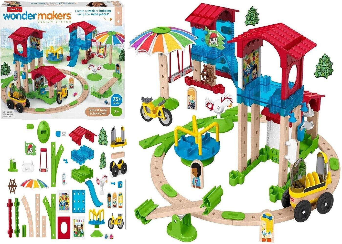 Fisher Price Wonder Makers Slide Ride Schoolyard Ages 3+ Toy School Park Play