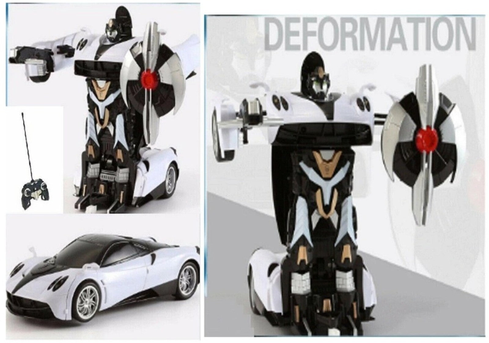 MZ Transforming 2339P Ages 8+ Toy IR RC Robot Pagani Car Truck Race Play Gift