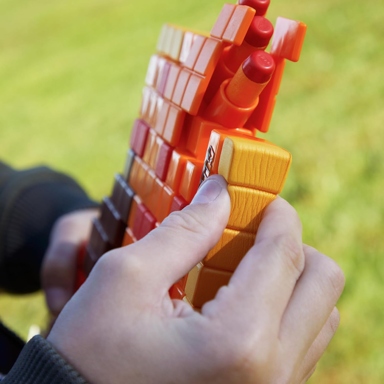 Nerf Minecraft Firebrand Axe Blaster 3 Dart Capacity Edge Ages 8 Plus Play Kids