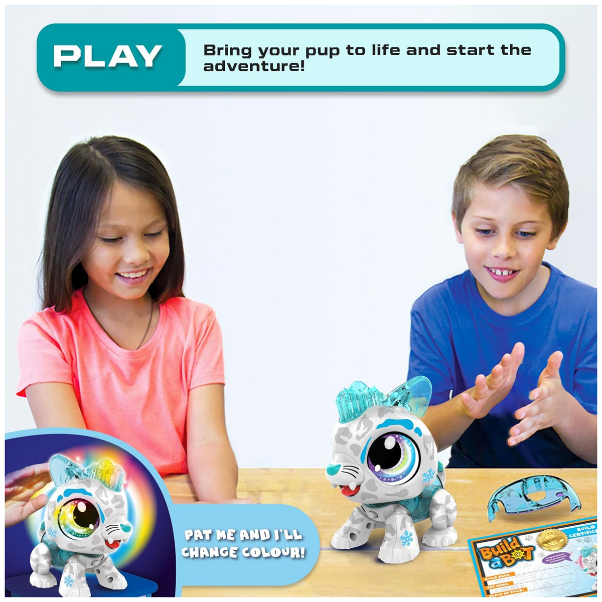 Build a Bot Build Your Own Interactive Pet Snow Leopard New Toy