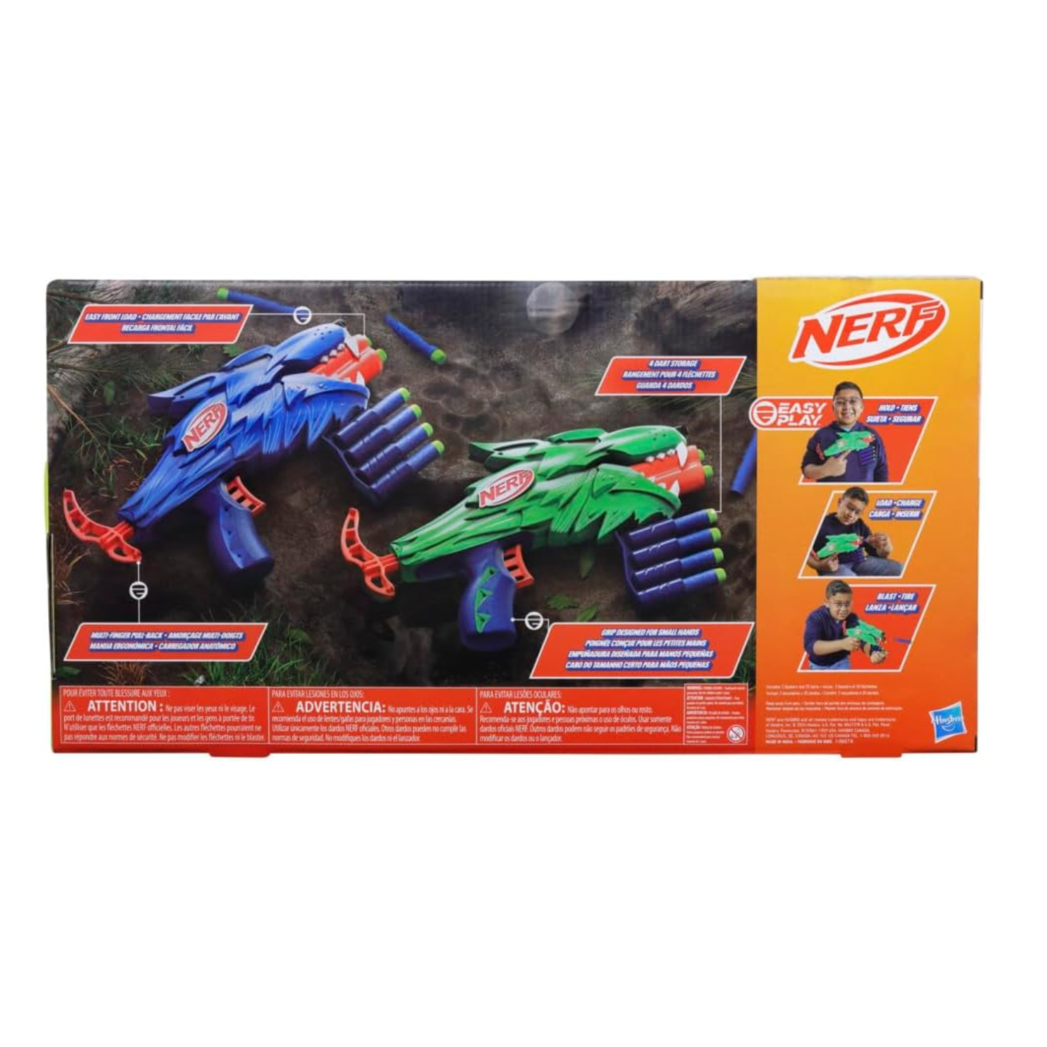 NERF Wild Wolfpack Dual Dart Blaster Set Kids – Easy Load, Lightweight, Ages 6+