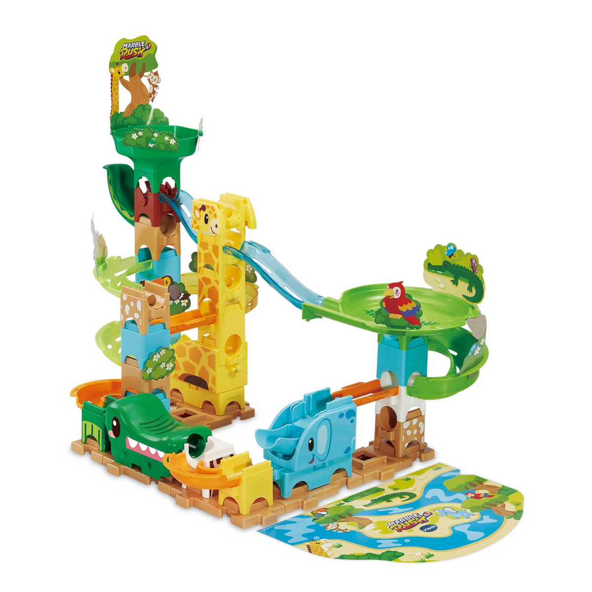 VTech Marble Rush Junior Animal Safari Slide Ages 3+ New Toy Elephant Giraffe