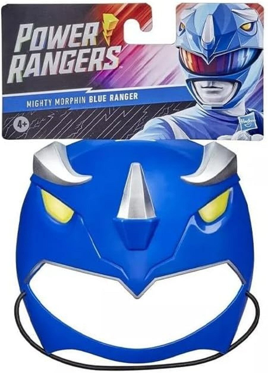 Power Rangers Mighty Morphin Base Blue Ranger Face Mask Elastic Drawstring