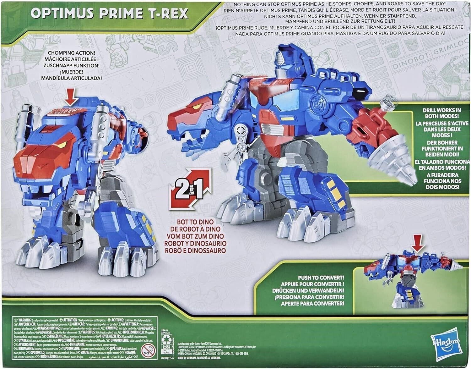 Playskool Transformers Dinobot 9" Optimus Prime T-Rex Tyrannosaurus Rex Dinosaur