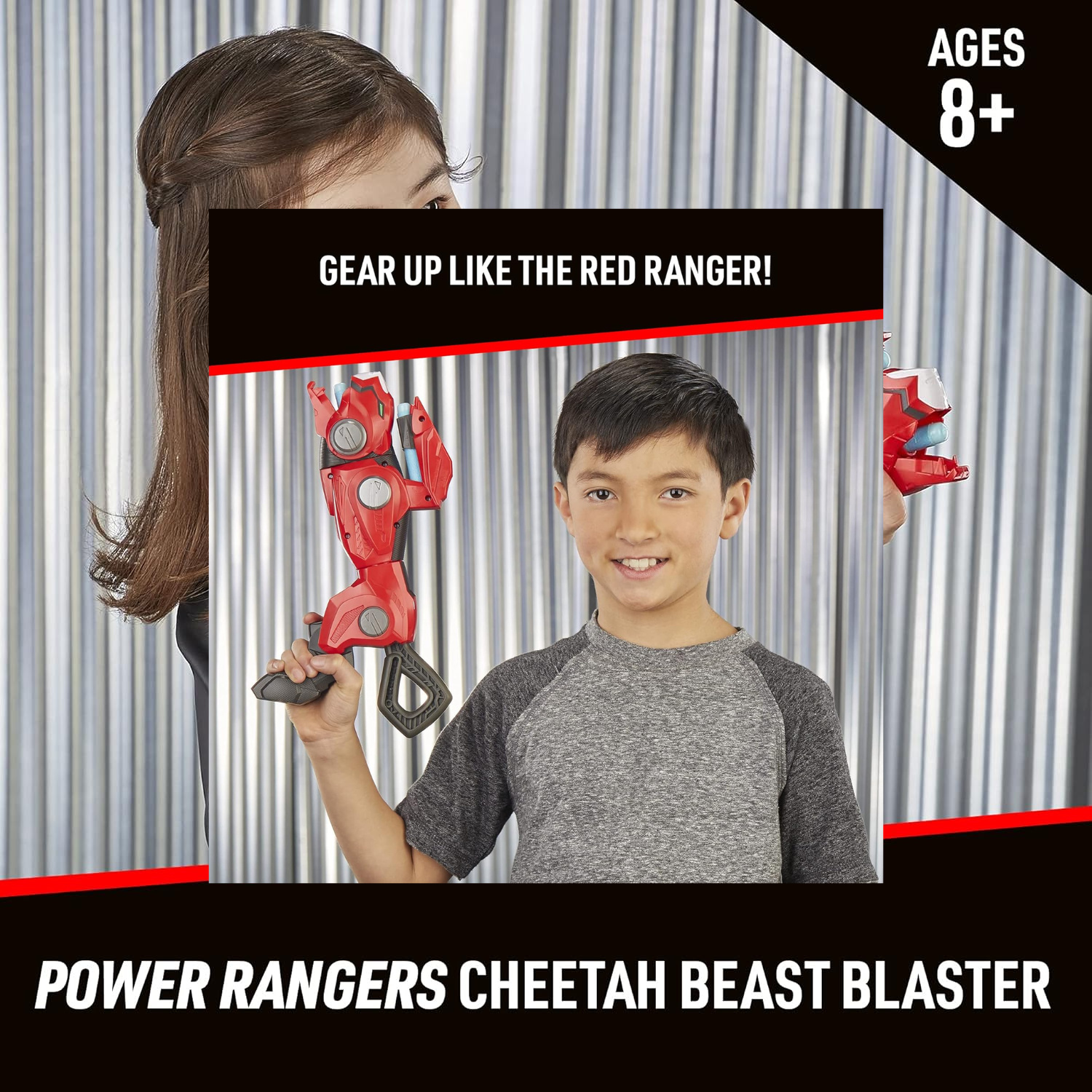 Nerf Power Rangers Cheetah Beast Blaster Toy Gun with 3 Foam Darts for Kids 8+