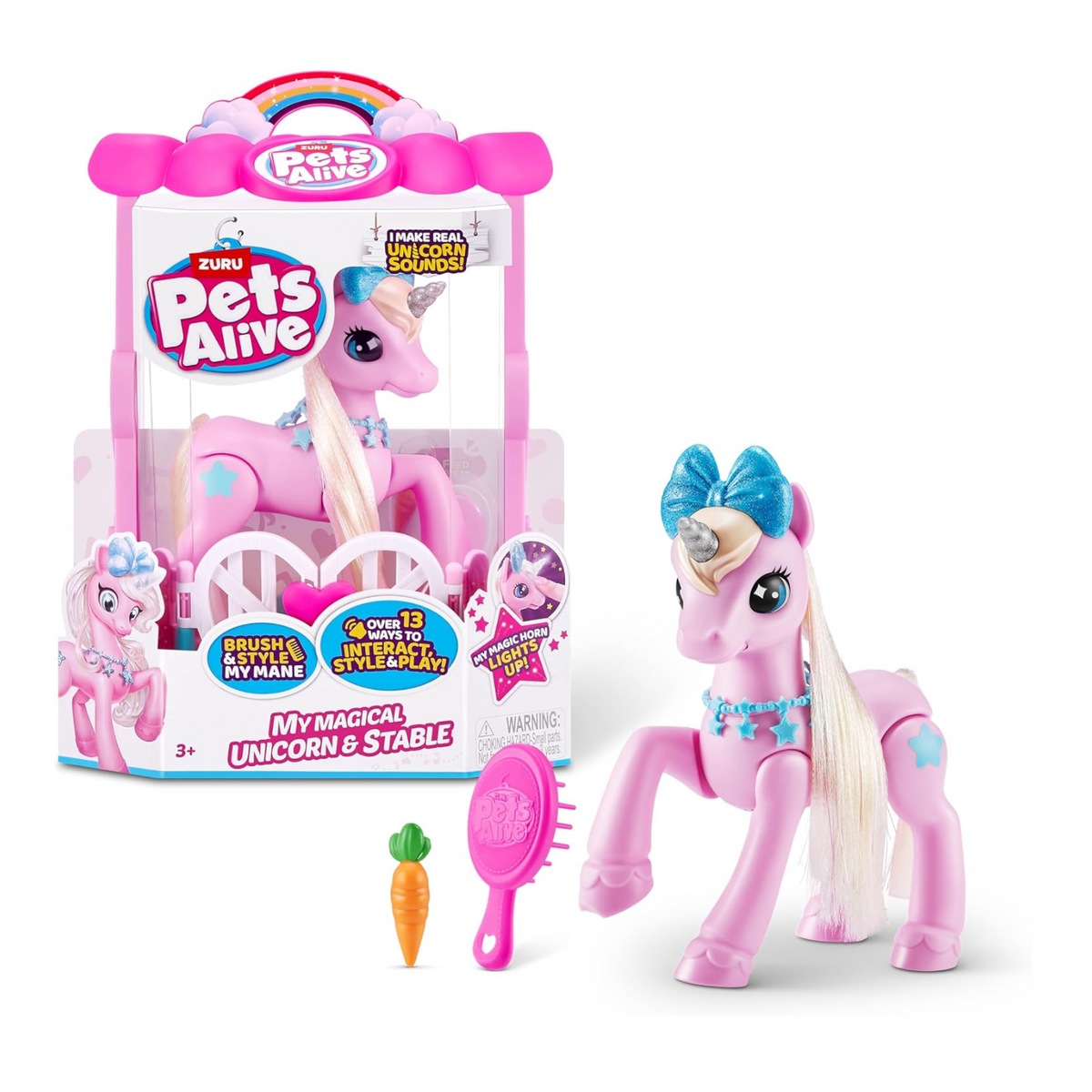 Pets Alive Zuru My Magical Unicorn and Stable Battery Powered Interactive Roboti