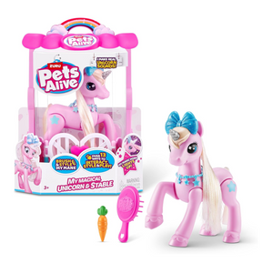 Pets Alive Zuru My Magical Unicorn and Stable Battery Powered Interactive Roboti