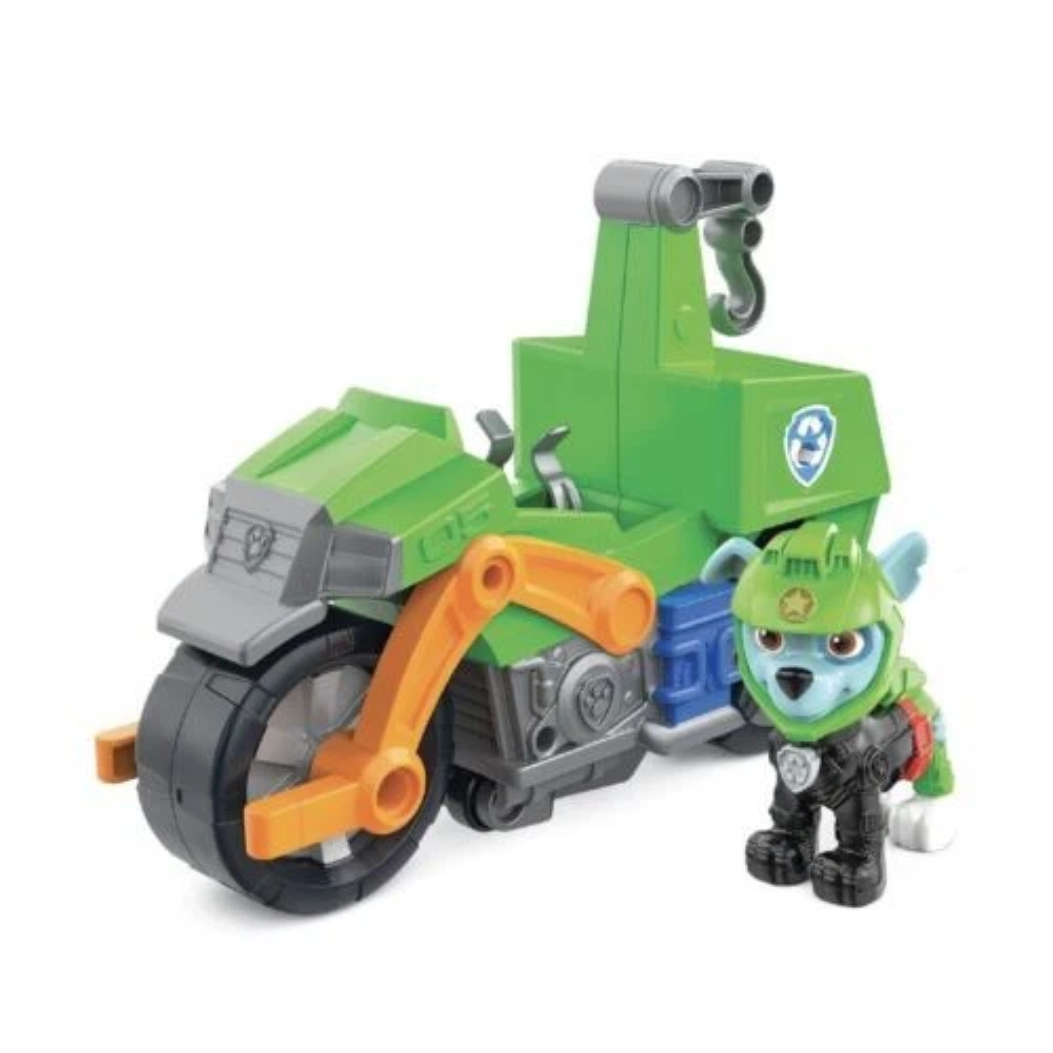 Paw Patrol Rocky Moto Pups Deluxe Motorcycle Vehicle Pull Back Wheelie Figure 3+