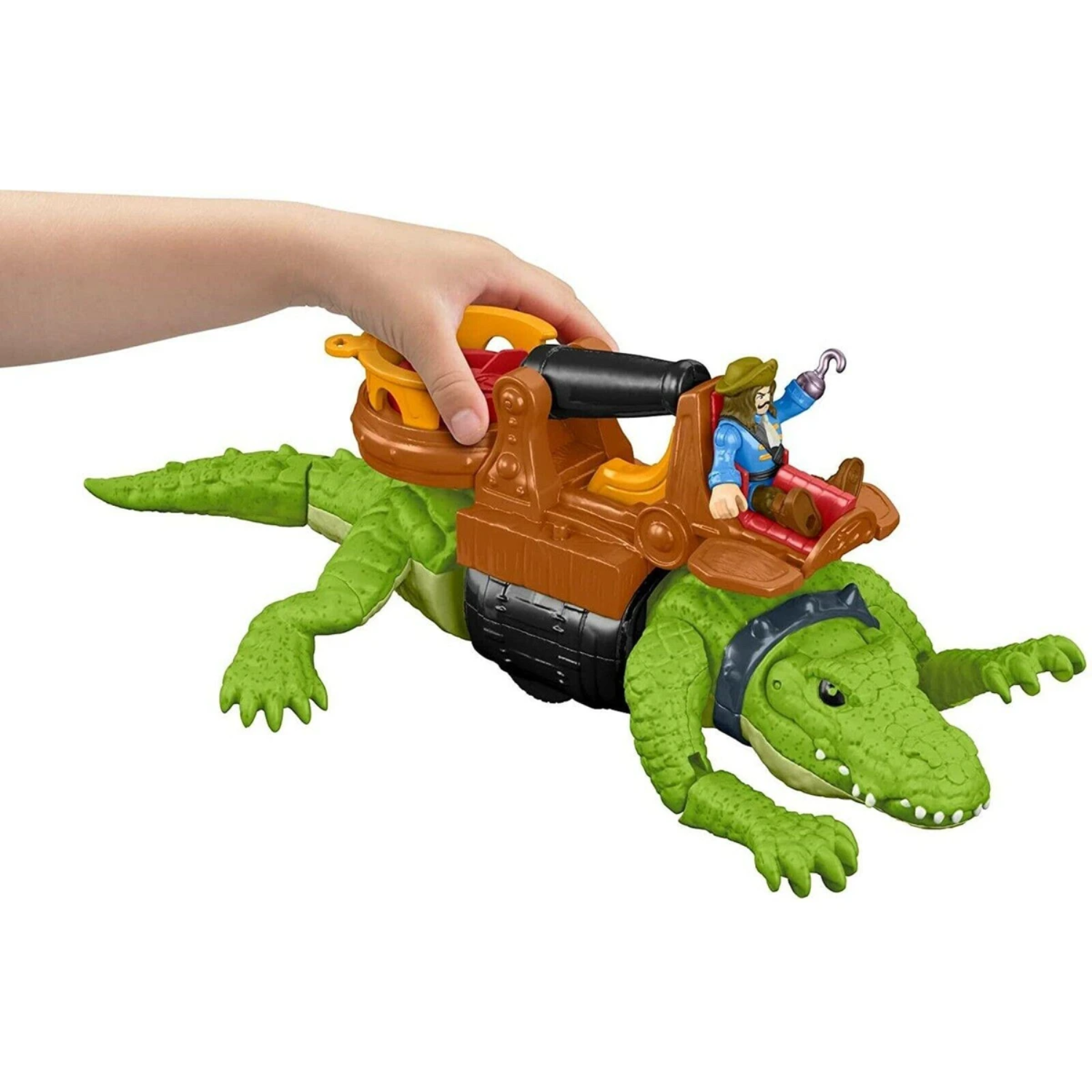 Fisher Price Imaginext Walking Crocodile and Pirate Hook Ages 3+ Toy Treasure