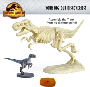 Jurassic World Dominion Dinosaur Dig Blue T-Rex & Amber STEM Excavation Kit Tool