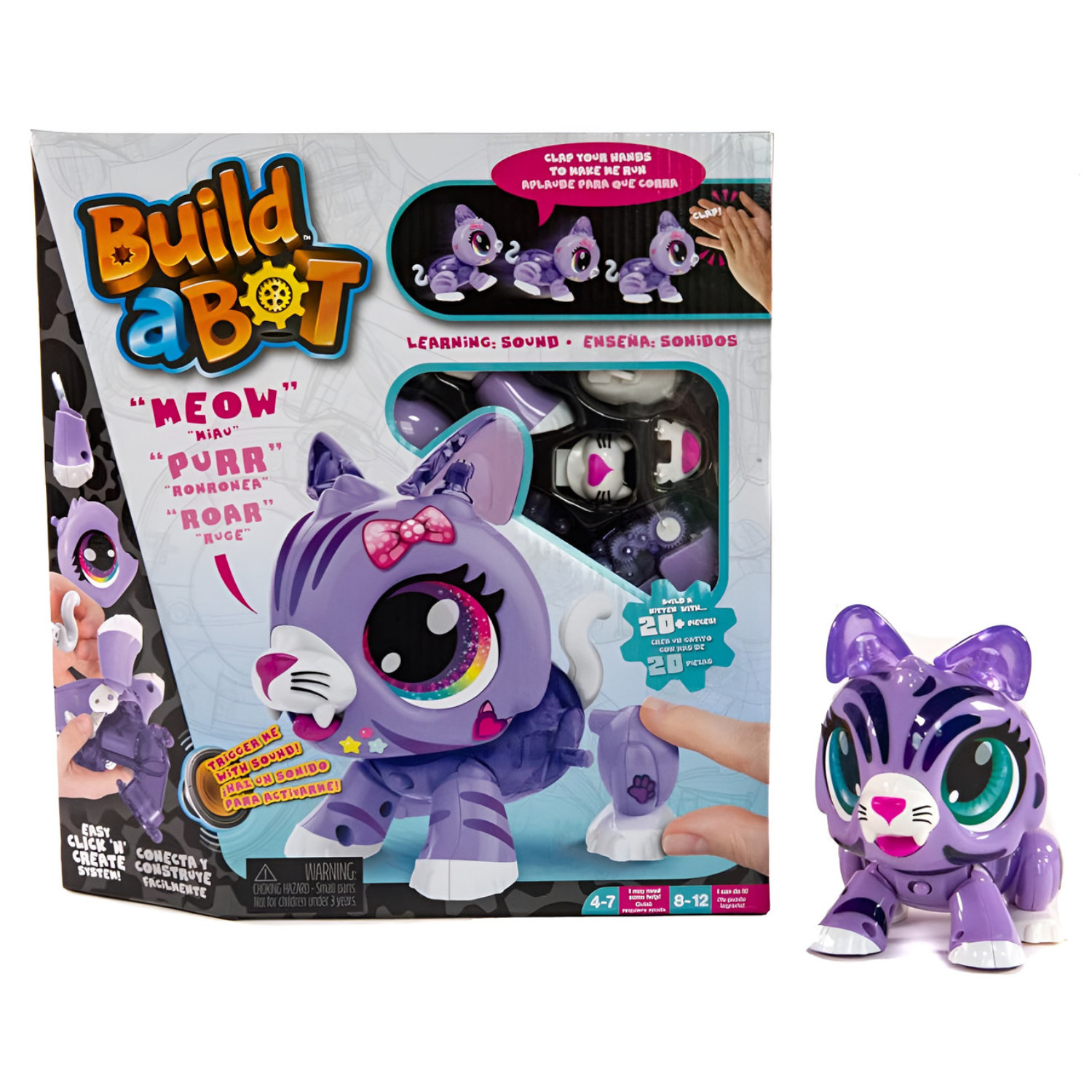 Build A Bot Kitten Robotic Pet Build Kit STEM Learning Sounds Interactive PlayOn