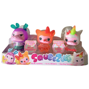 Little Tikes Squeezoos Small character 3pack Ages 3+ Toy Play Small Pack Bus Dol