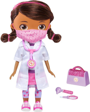 Disney Junior Doc McStuffins Wash Your Hands Doll With Mask and Accessories Play
