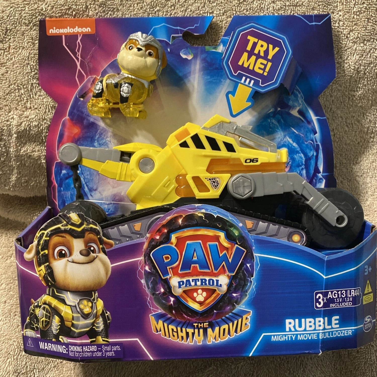 Paw Patrol-Rubble & bulldozer-The Mighty Movie Themed Assorted Zuma Rubble Chase