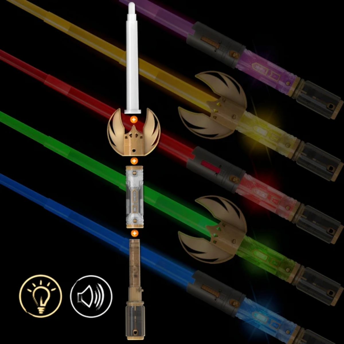 Star Wars Lightsaber Forge Force Kybercore 5-in-1 Colours Changing Blade New Toy