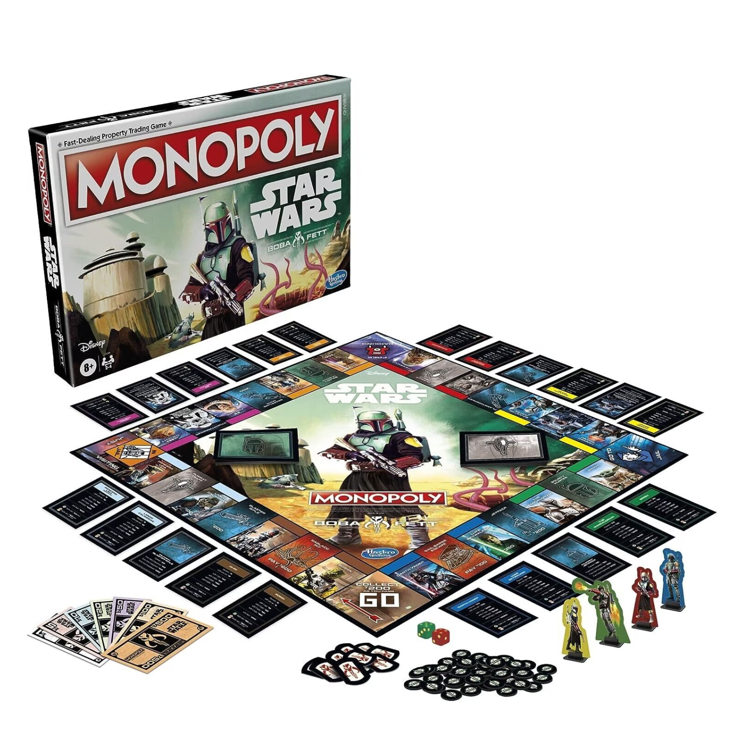 Monopoly Star Wars Boba Fett Edition Board Game 2-4 Players Movie Mandalorian