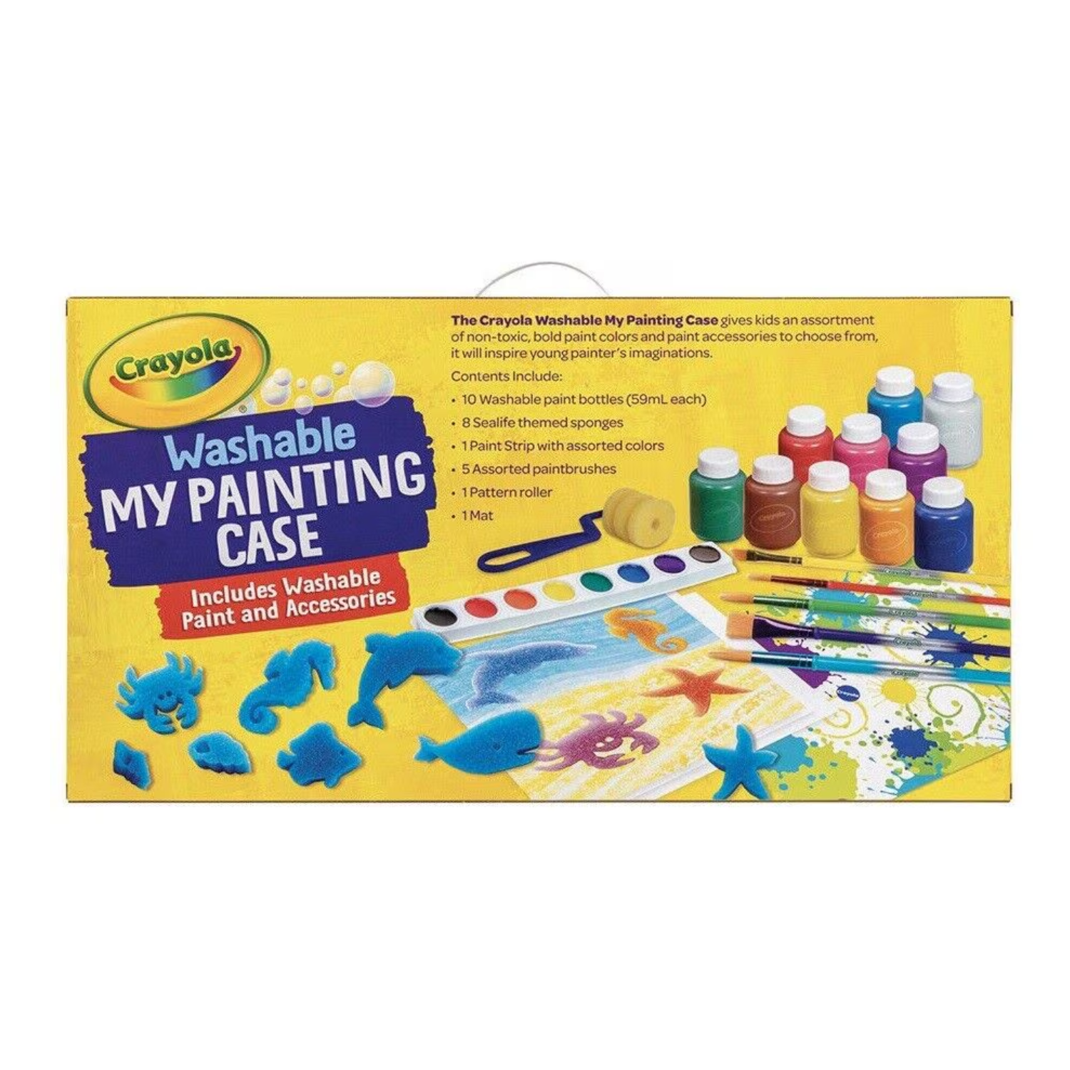 Crayola Kids Washable My Painting Case Sealife themed sponges Paint Colours Play