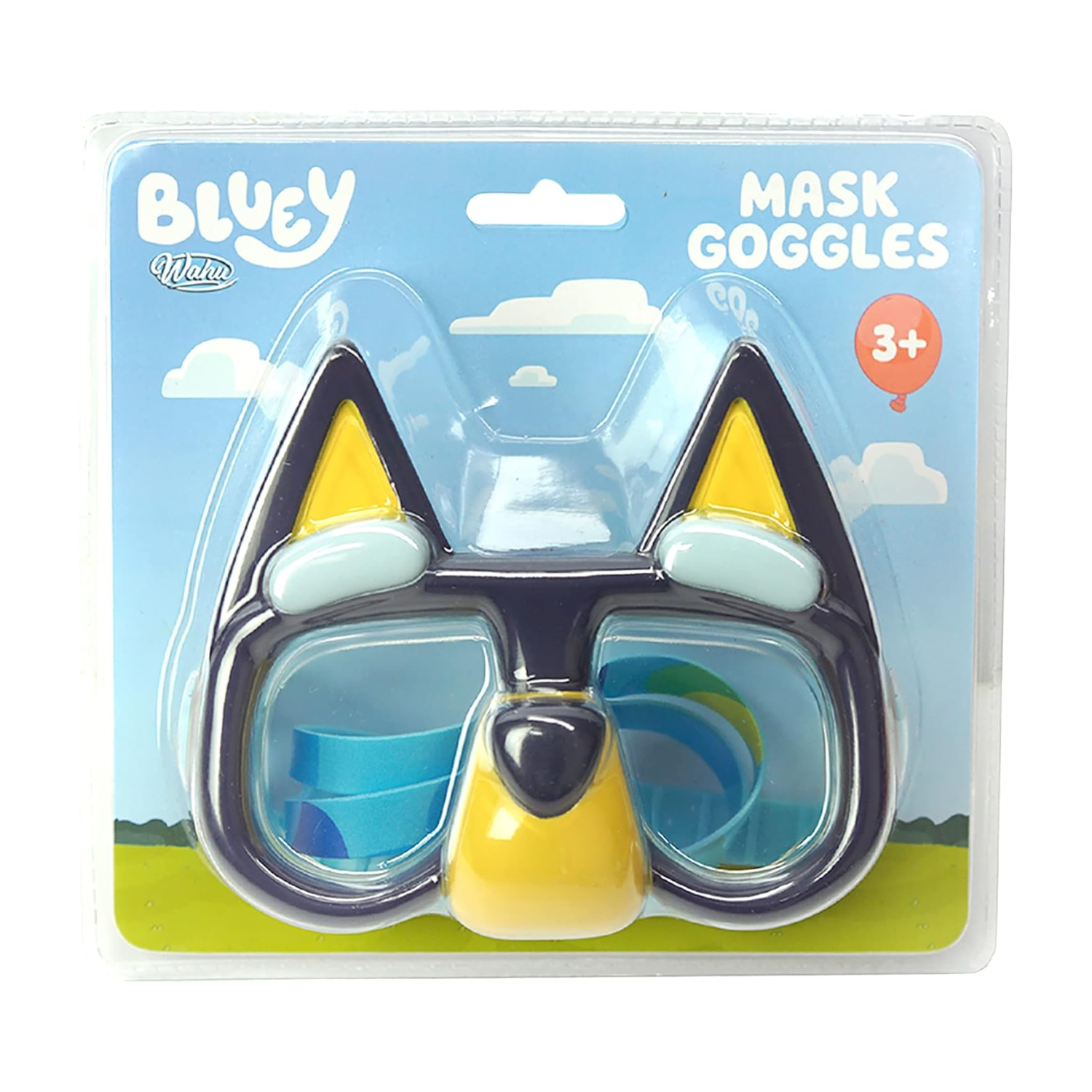 Wahu Bluey Kids Swim Mask Goggles Easy Fit Silicone Seal Ages 2 to 6 Water Plays