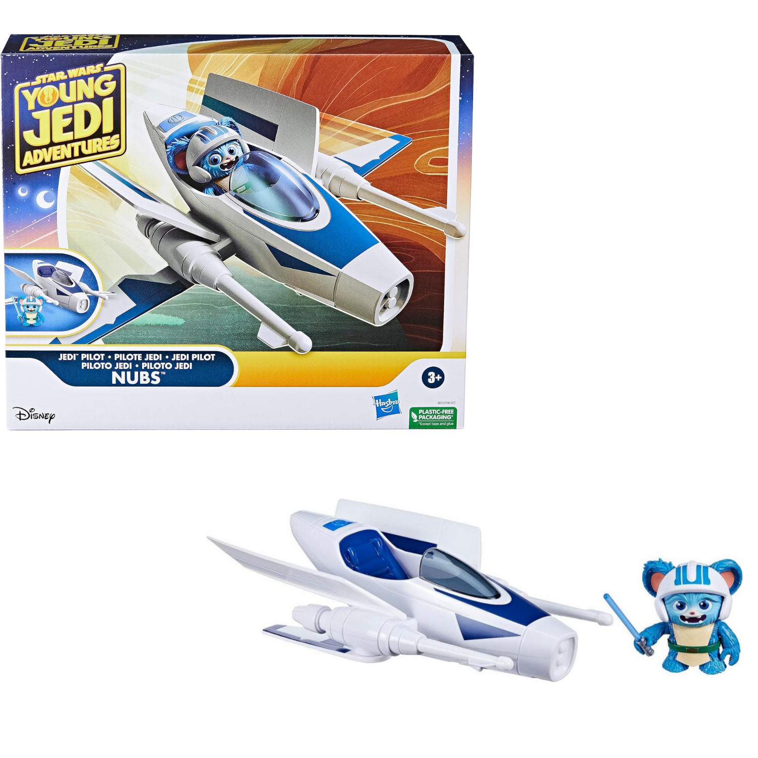 Star Wars Jedi Nubs Pilot Feature Vehicle with Ship & Lightsaber Figure Toy Ages