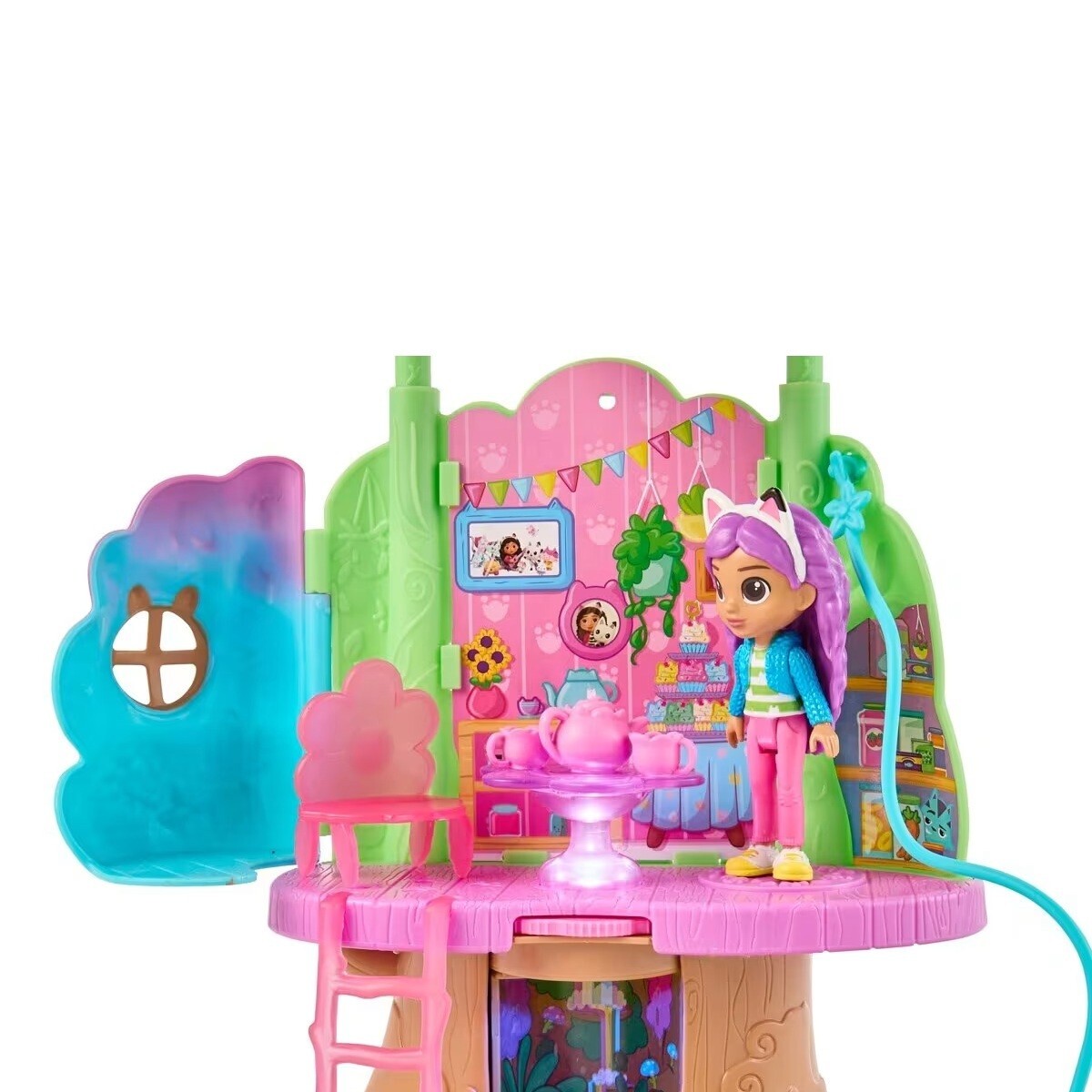DreamWorks Gabby's Dollhouse Kitty Fairy Garden Treehouse Playset Ages 3+ Toy