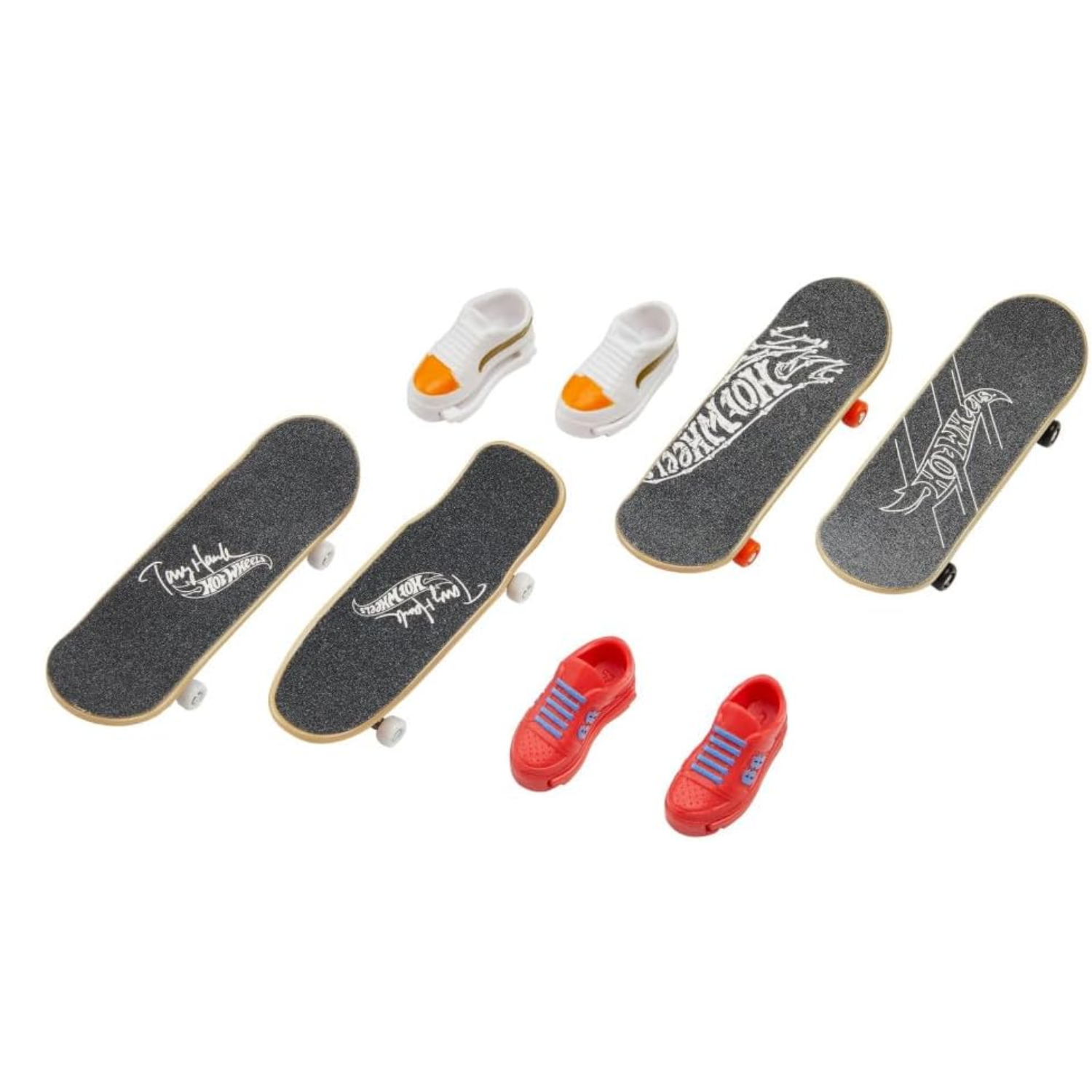 Hot Wheels Skate Fingerboard Set 4 Boards With Skate Shoes Multipack Kids 5 Plus