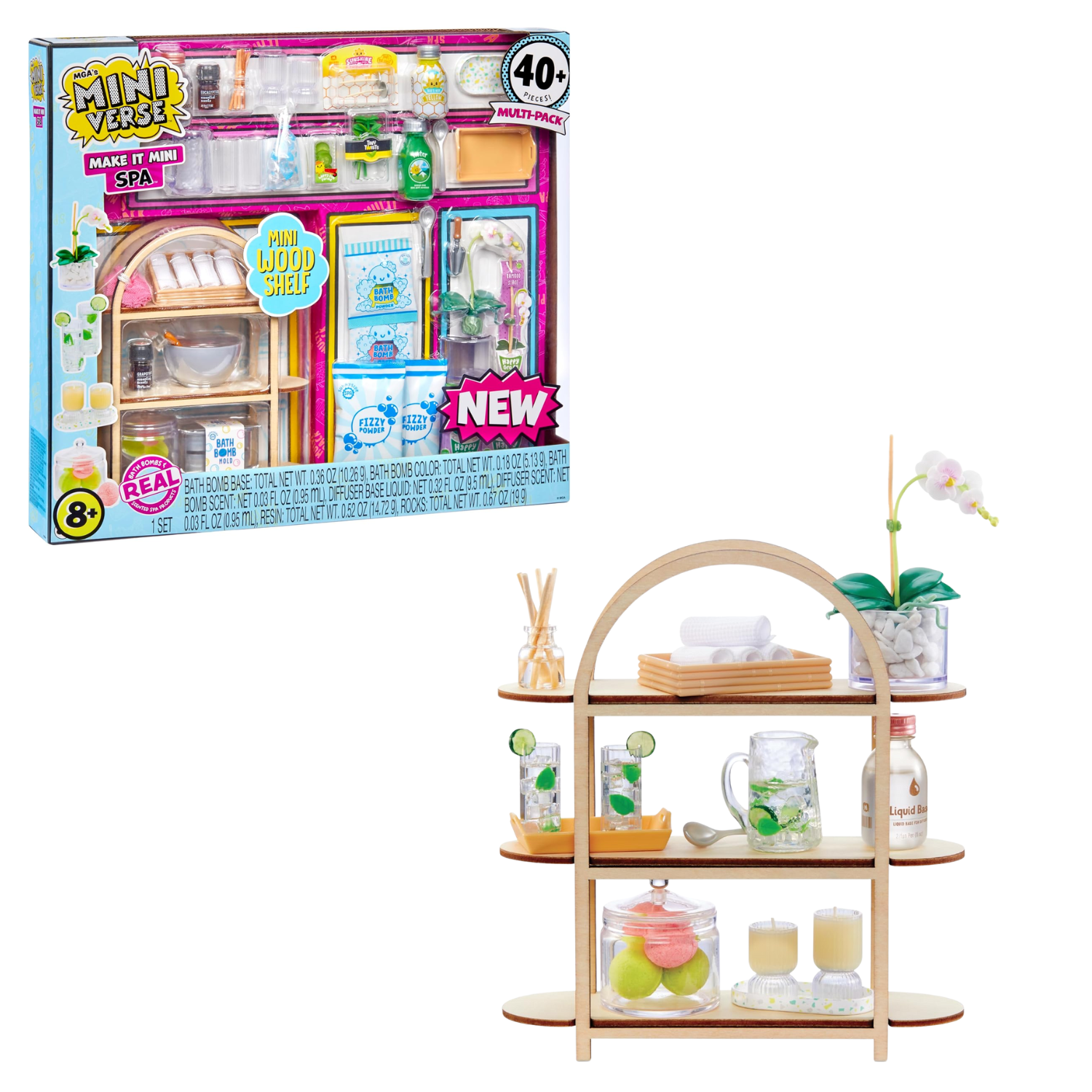 MGA Miniverse Make It Mini Spa Multipack with 5 DIY Collectible Mini Creations