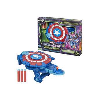 Marvel Captain America Monster Blast Shield with NERF Darts Roleplay Toy Kids 5+