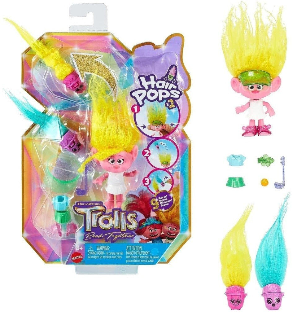 Trolls Band Together Hair Pops Small Doll and Accessories Viva Poppy Branch