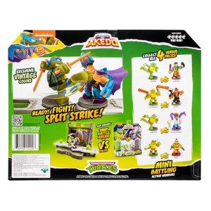 Akedo TMNT Battle Pack 5 Mini Warriors Donatello Leonardo Raph Mike Shredder Toy