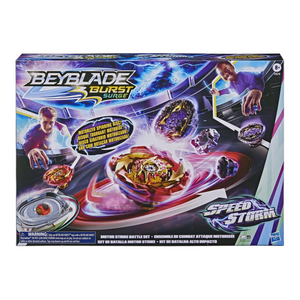 Beyblade Burst Speedstorm Motor Strike Stadium Set with 2 Tops and Launchers