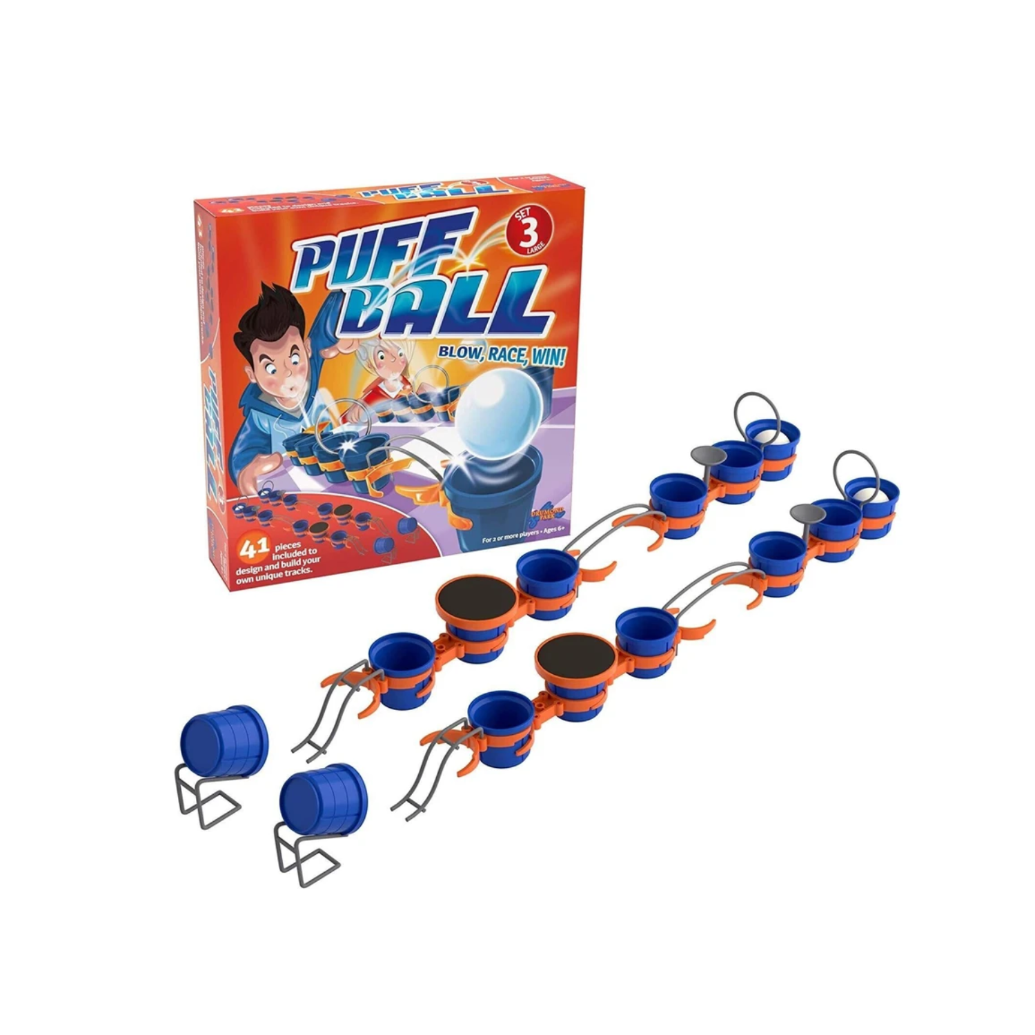Drumond Park Puff Ball 3 Kids Action Game Blow Race Win Family Game Age 6+