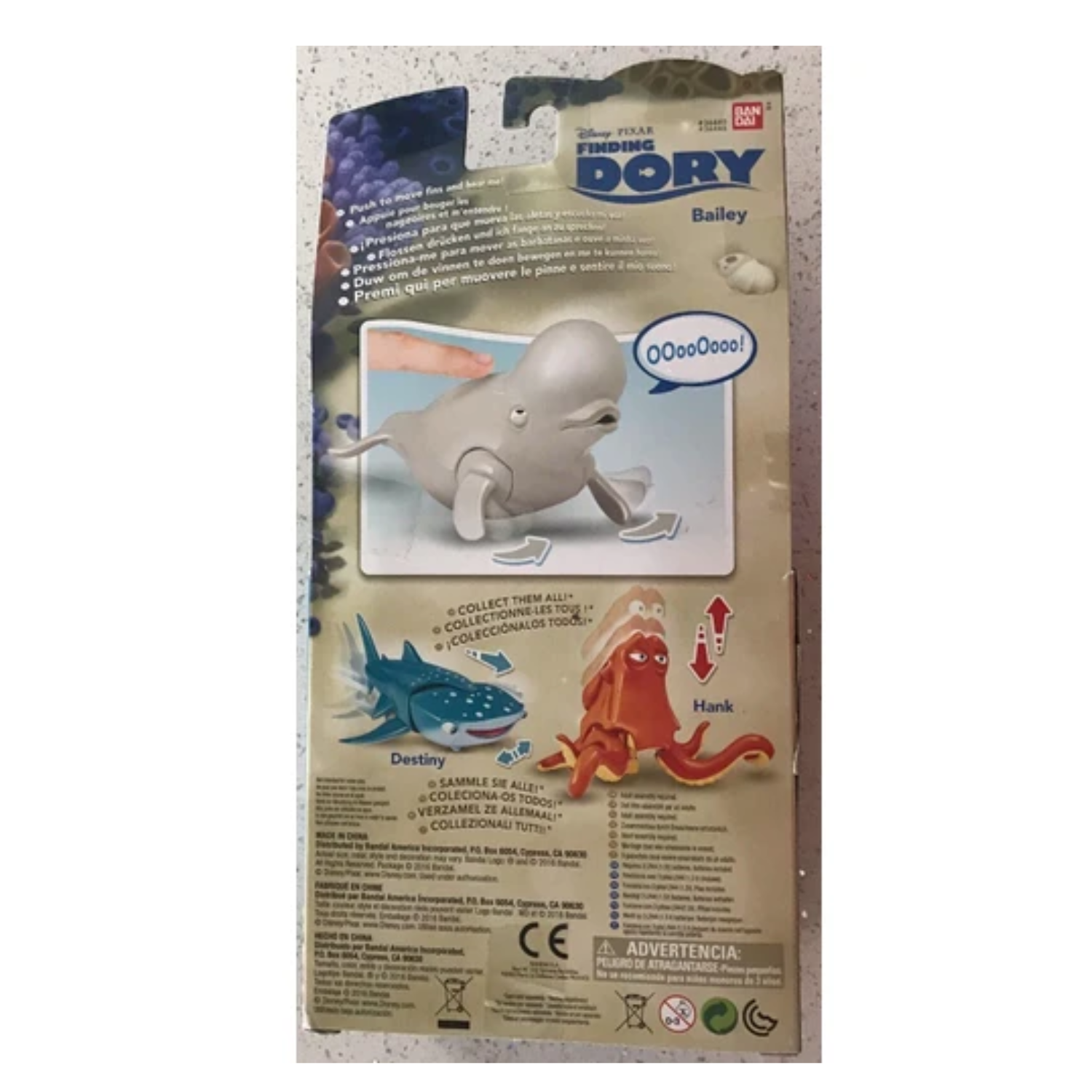 Finding Dory Bailey Ages 4+ New Toy Boys Girls Water Pet Bandai Fish Whale Gift