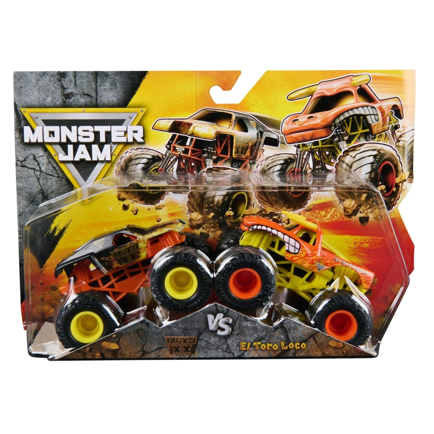 Monster Jam Series 33 Truck 2 Pack Max-D XX vs El Toro Loco Diecast Ages 3 Plus