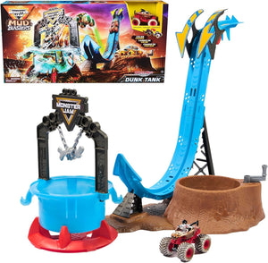 Monster Jam Mud Blasters Monster Mutt Dalmatian Dunk Tank Playset Toy Ages 3+