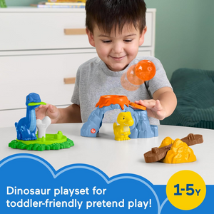 Fisher-Price Little People Toddler Playset Spin And Play Dinosaur Playground